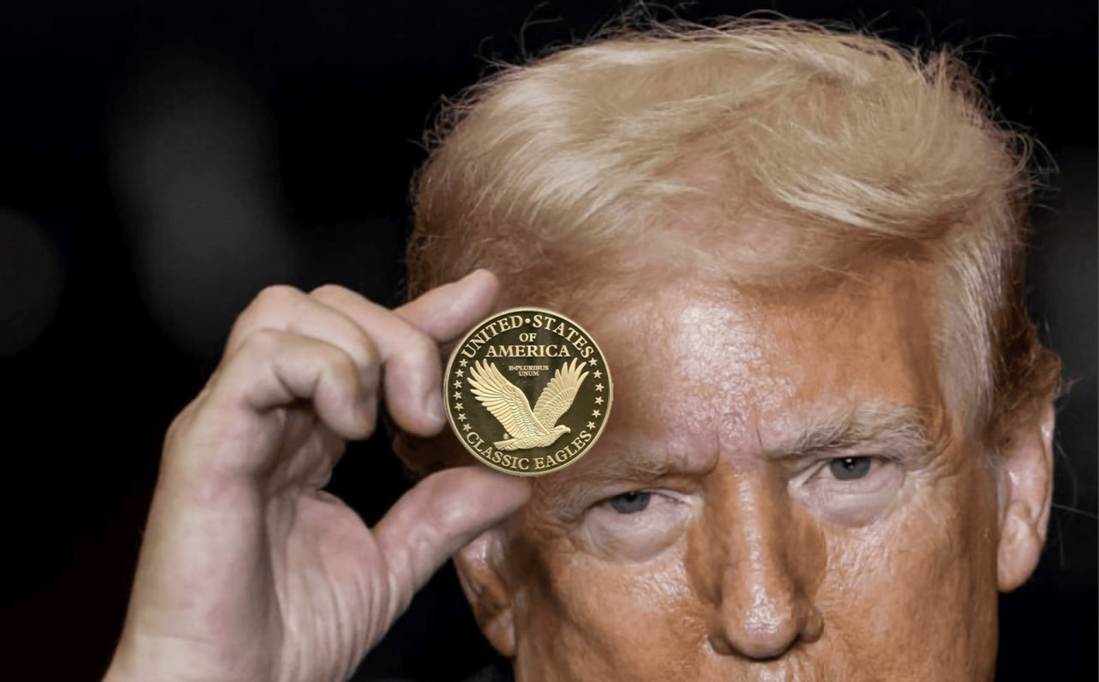 American Business Forum, President Trump hailed the creation of private employer jobs and the cutting of Federal workers. (Credit: Pool)